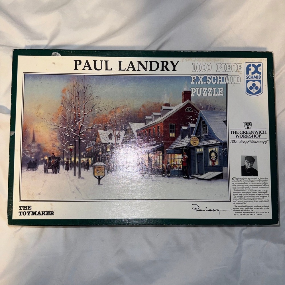 Paul Landry The Toymaker 1000 Piece Puzzle FX Schmid Greenwich Workshop Winter